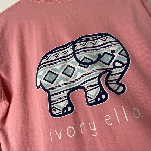 ivory ella Pink Graphic Pocket Long Sleeve Tee - Picture 6 of 9